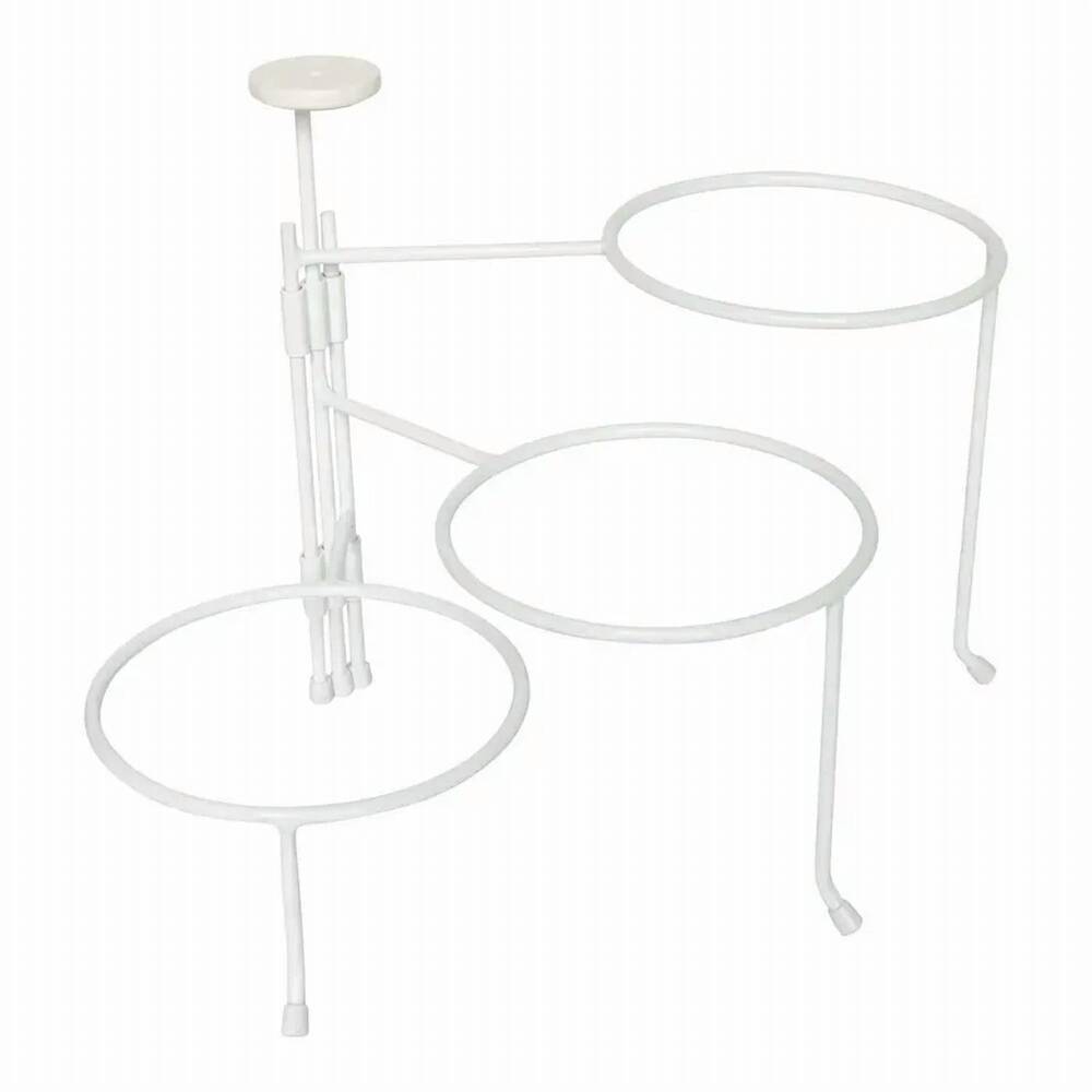 NEW NORA FLEMING triple tier round stand in white